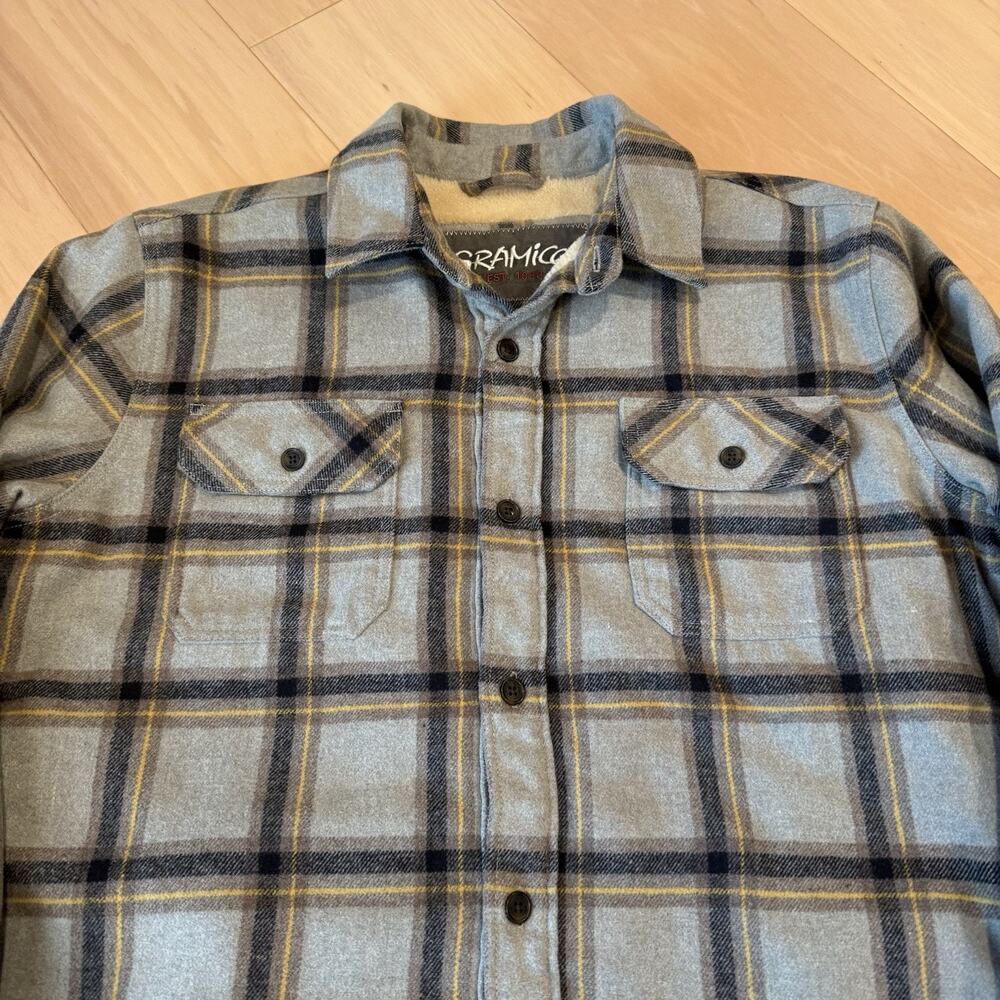 Gramicci Shirt Jacket Medium Multicolor Lined Heavy Flannel Hiking Outerwear - Picture 3 of 10